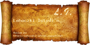 Lehoczki István névjegykártya